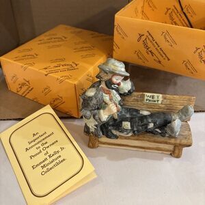Vintage Emmett Kelly Jr. “Wet Paint” Flambro Miniature 10003 Collection  +Box